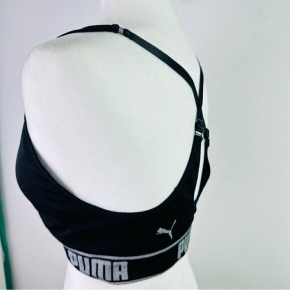 Puma Logo Sports Bra Cross-back Adjustable Straps Size Large - Picture 4 of 6